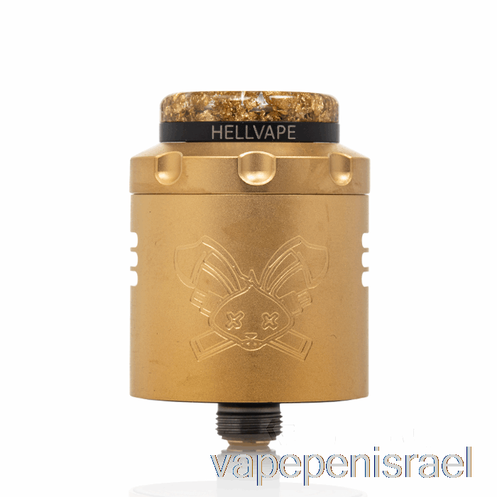 חד פעמי Vape Israel Hellvape Dead Rabbit V3 24mm Rda [6th Anni] זהב שחור